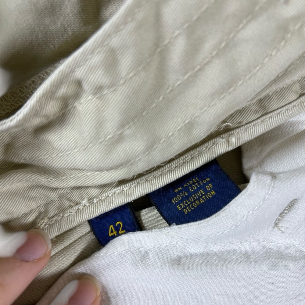 Polo Ralph Lauren Shorts Men 42 Chino Golf Khaki Tan Relaxed Fit Tennis Preppy - Picture 5 of 6
